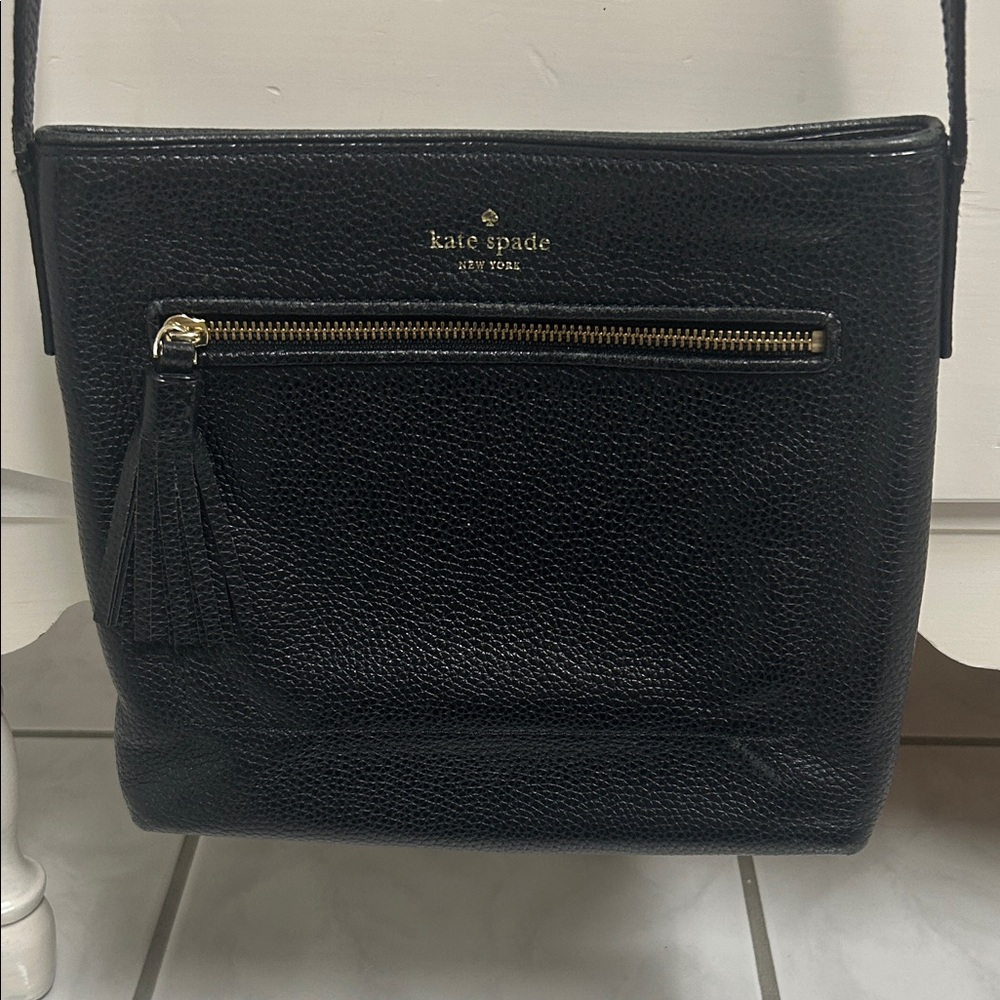 Kate Spade Black Crossbody Bag with Tassel